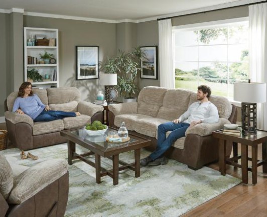 McMahon Bark Sofa and Gliding Loveseat